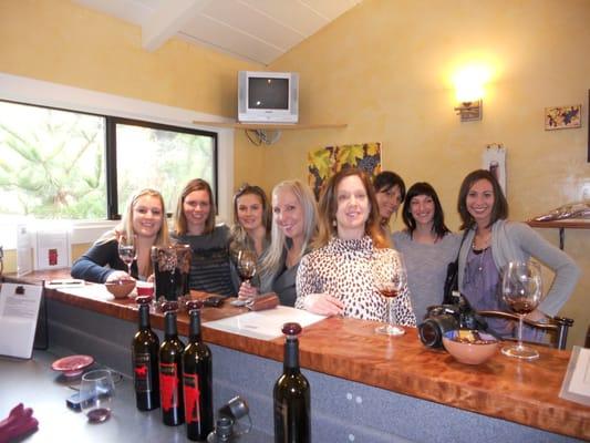 Brittany Adams enjoying her bachlorlette party at Boete Tasting Room