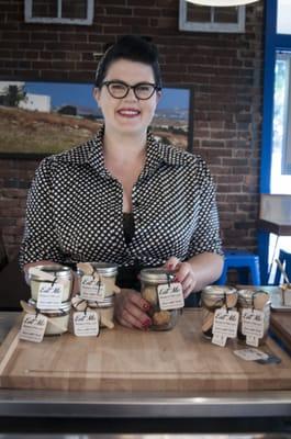 Denise getting ready to fill The Eat Me Machine