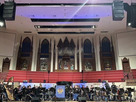 US Army Field Band & Chorus ...warming up