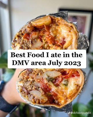 Thank you @DCFoodPundit for elevating Oliva's Breakfast Burrito