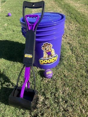 Department of Doody bucket service. Pooper Scooper included.