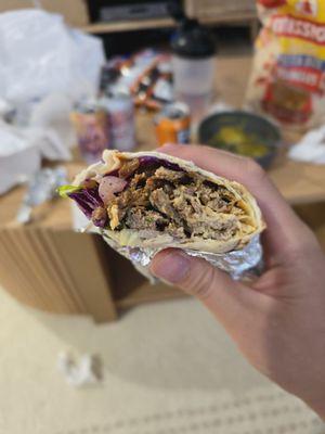 Lamb and beef shawarma