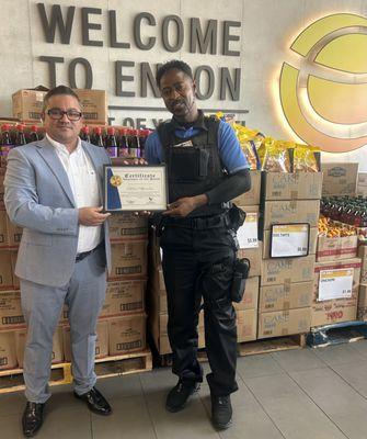 Employee of the month, we take pride in our Officers!