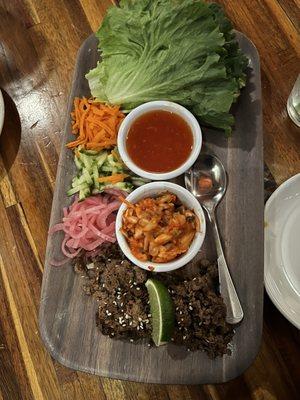 Beef lettuce wraps
