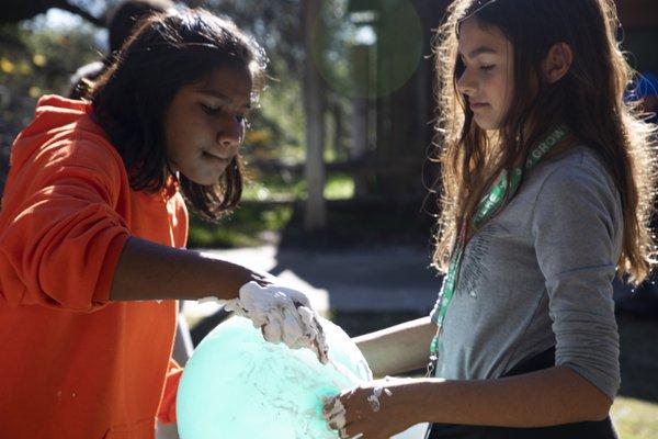 Learning leadership and teamwork through games and activities.