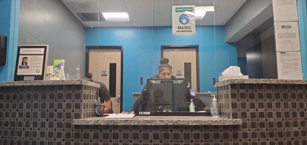 Front desk of Surgical Center.