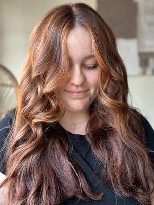 Copper balayage By Natalie Lucas @huemane_styles_by_nat