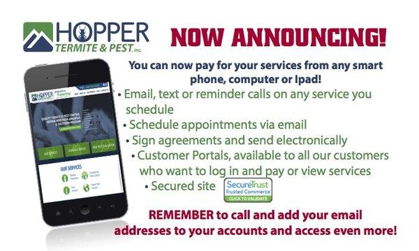 NEW! Our customers now can pay directly from their smart devices!