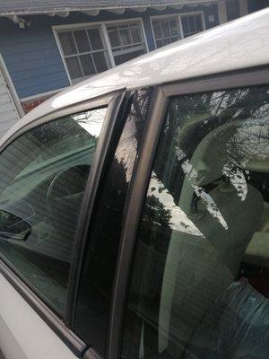 Damaged door not fully closing before