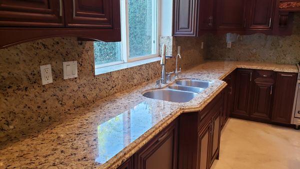 Polished countertop