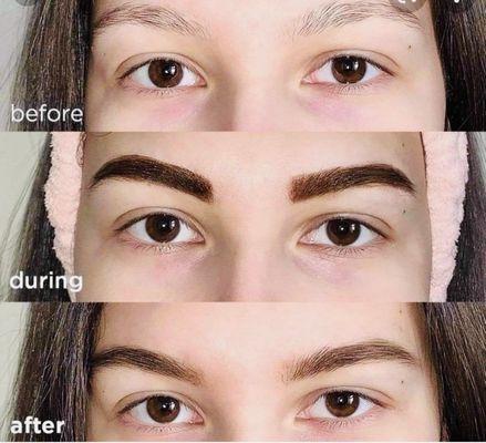 Before & After Threading and Tinting.