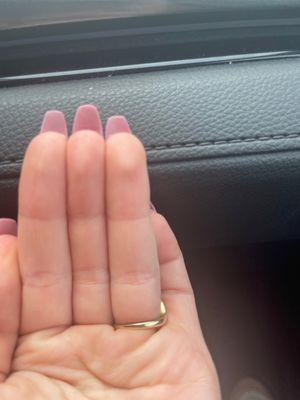 these are literally 3 different lengths on the same hand.