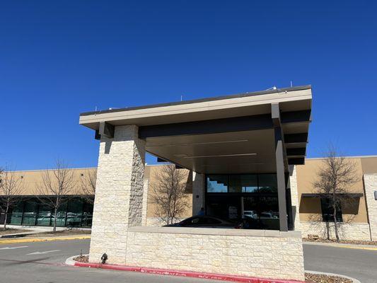 Front of new building