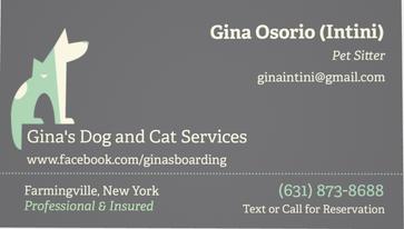 Gina's Dog and Cat Services