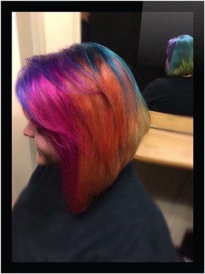 Rainbow hair