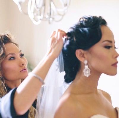Sarah Chambers, stylist extraordinaire. She created the most beautiful bridal up do ever!