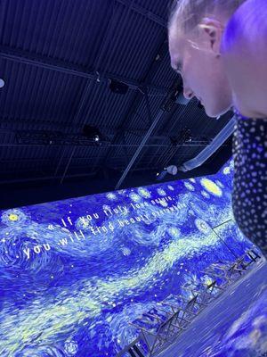 The walls are huge and gloriously filled with his works!