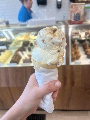 Salted caramel swirl