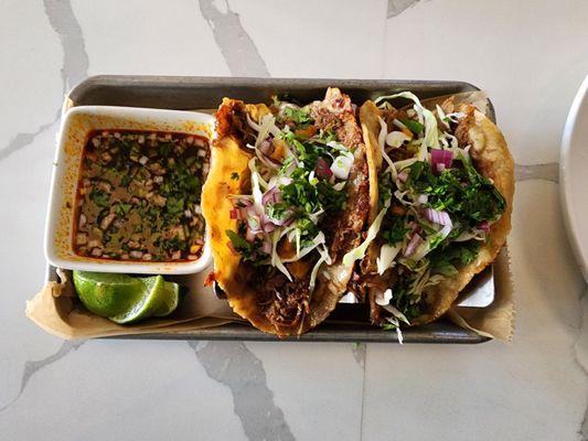 Quesabirria tacos (Wednesday nights only)