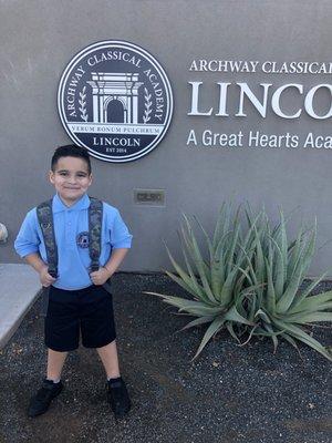 Ready for the first day of 1st grade!