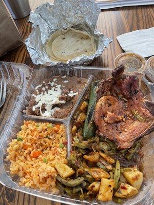 Beef with rice and beans $11