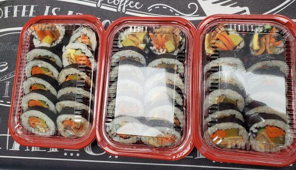 Vegetable Kimbap in convenient to-go containers