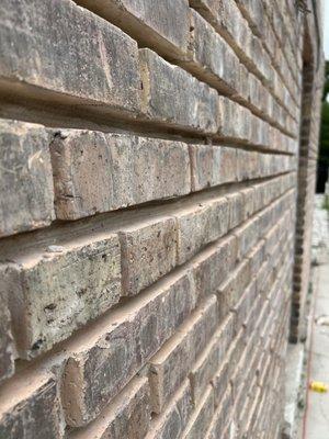Brick mortar grinding 3/4 inch deep