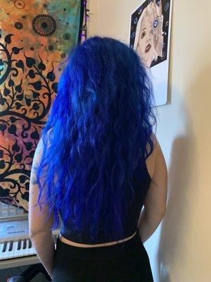 Electric Blue Hair Coloring