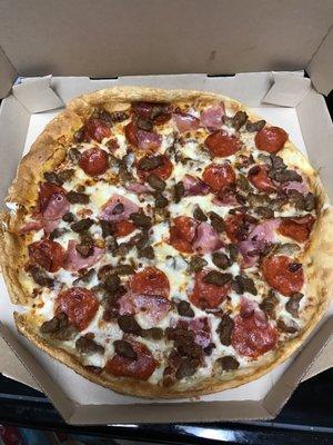 Medium Meat Lovers on thin crust