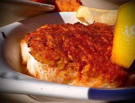 Crab stuffed fish filet