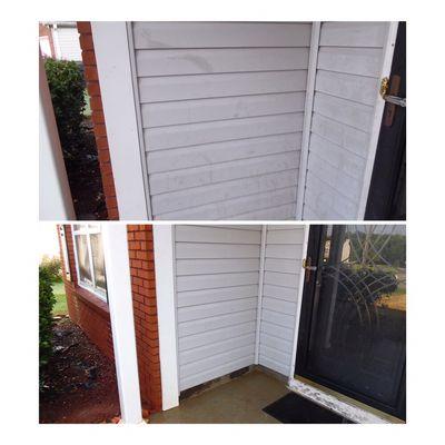 Customer had a nasty stain on the siding not any more