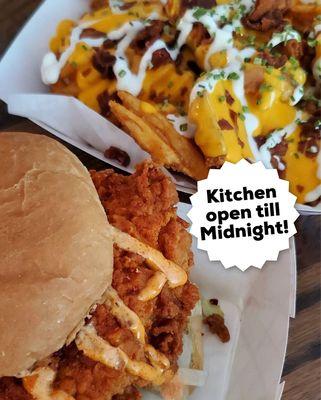 Kitchen always open till Midnight!