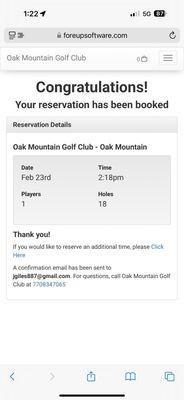 Oak Mountain Golf Club