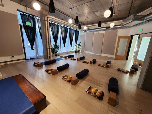 Practice with us in our beautiful, serene studio space.