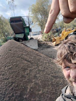 Shredded topsoil