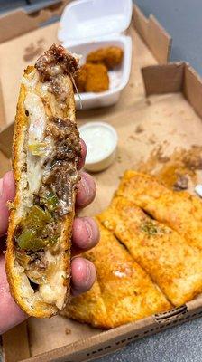 Steak & cheese Stromboli