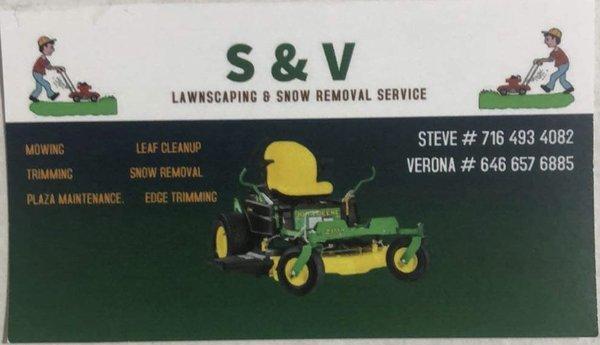 S&V Lawnscaping & Snow Removal Service