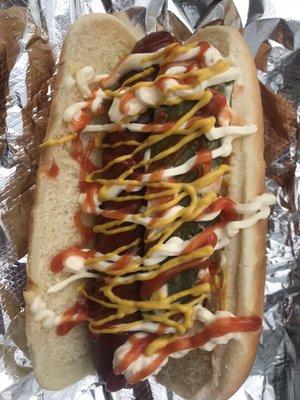 Big Frank with an added pickle