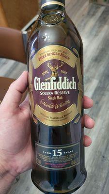Bottle of Glenfiddich single malt