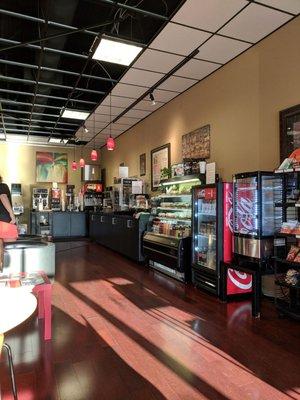 Great for moms waiting for their kiddos in dance class or ballet next door.