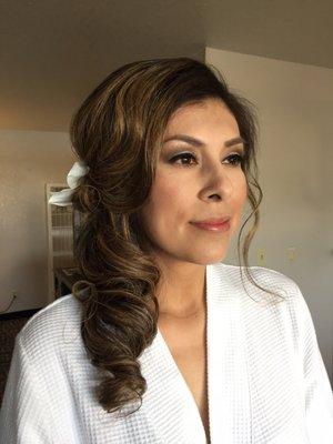 Hair and makeup by Melissa Elguera. Such a beautiful bride!