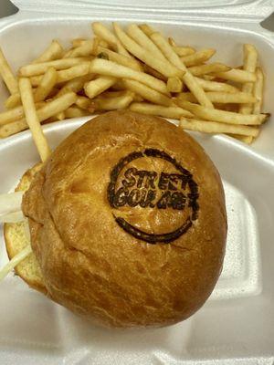 Cheeseburger and fries