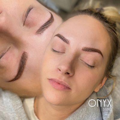 Powder brows cosmetic tattoo PMU