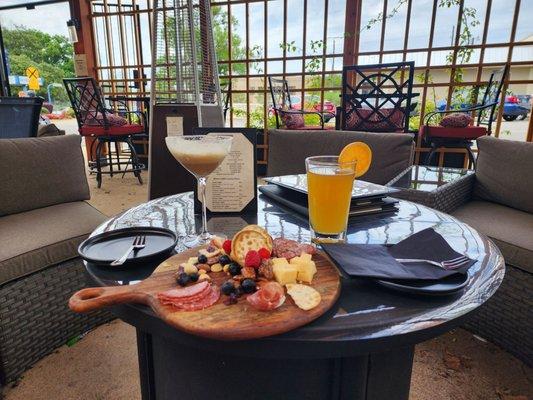 Charcuterie board and chocolate martini.   Boom!
