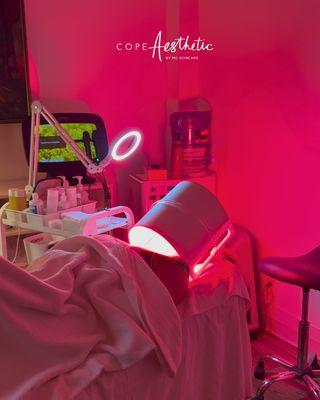 Lumara red light therapy for maximum wound healing and collagen and elastin renewal.