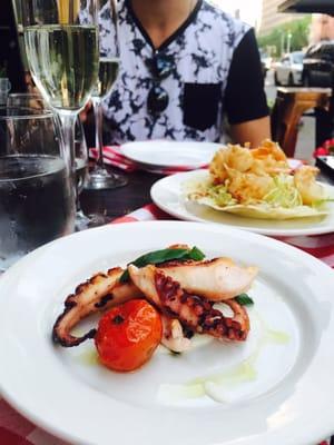 This is antipasto overkill. Polpo alla Griglia & Cestino di Gamberi. Amazing.