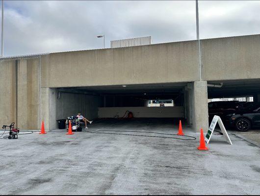 Convenient Hand Wash Downtown centrally located on the top floor of the parking garage - located on the cross streets of Central & 8th