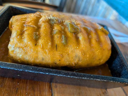 Smothered chimichanga