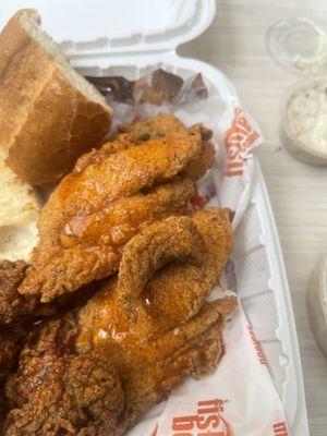 fried red snapper and fried oysters