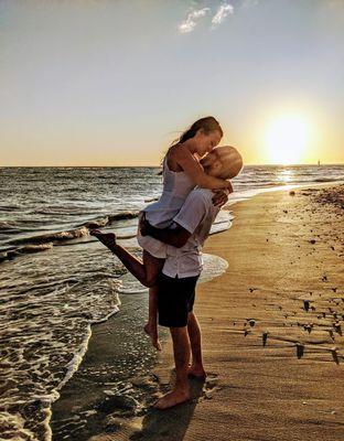 Our Wedding Ceremony On The Beach Performed By Message In A Bottle Weddings And Vows In Port Charlotte Florida 941-623-5467